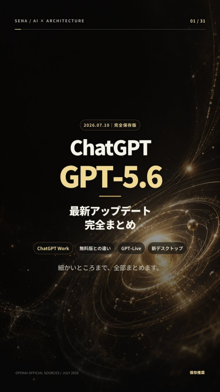 ChatGPT GPT-5.6 最新アップデート完全まとめの表紙