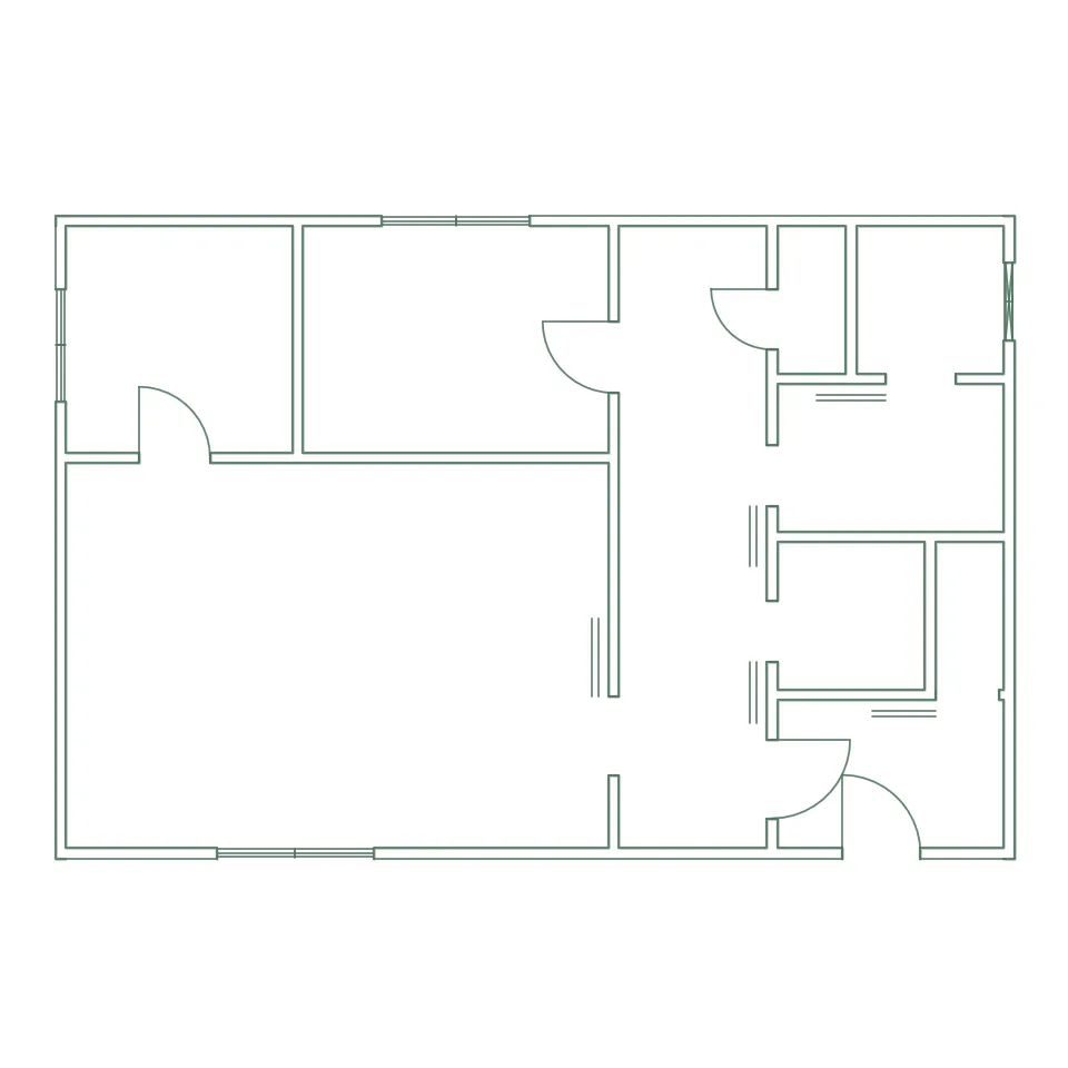 正解図とAI出力を重ねた図。壁と通り芯が一致