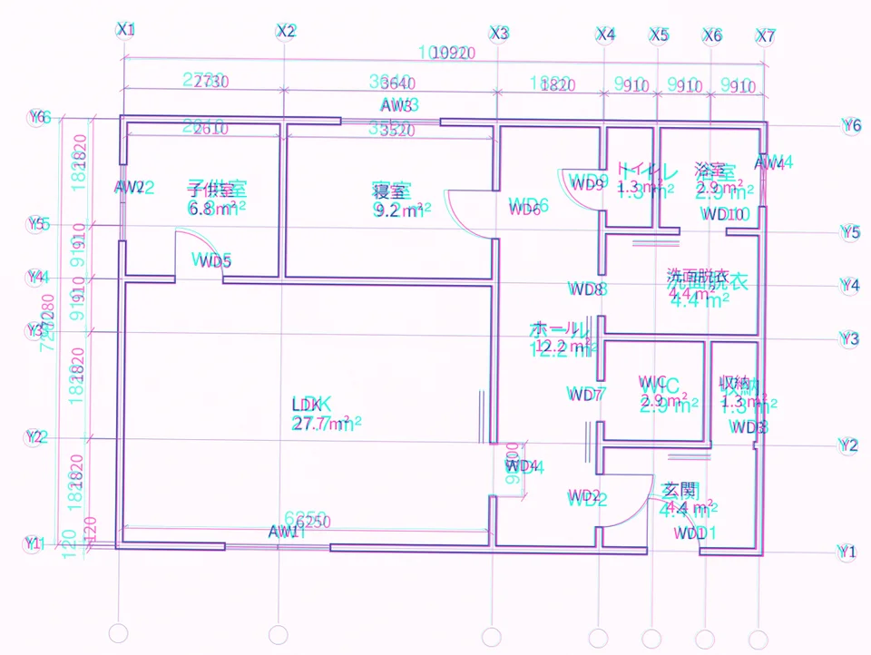 AIが自分で作成したPDFとDXFの重ね図